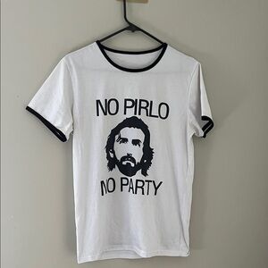 No Pirlo No Party Graphic T-Shirt, White